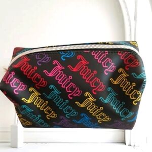 Juicy Couture Black Logo Cosmetic Pouch Y2K